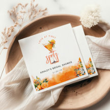 Chá de Bebê de Noiva Flores Laranja Aquarela Sprit