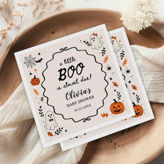 Guardanapo De Papel Chá de Bebê do Fantasminha Little Boo no Halloween