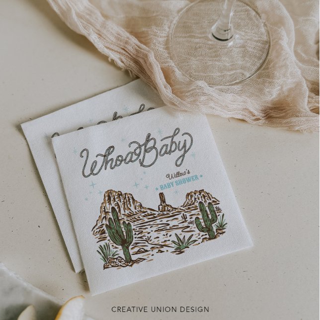 Guardanapo De Papel Chá de Bebê do Menino Caubói do Oeste (Criador carregado)