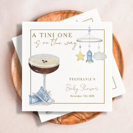 Guardanapo De Papel Chá de Bebê do Menino Martini de Café Espresso Azu