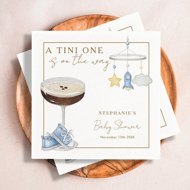 Guardanapo De Papel Chá de Bebê do Menino Martini de Café Espresso Azu (Criador carregado)