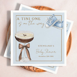 Guardanapo De Papel Chá de Bebê do Menino Tini One Blue Espresso Marti