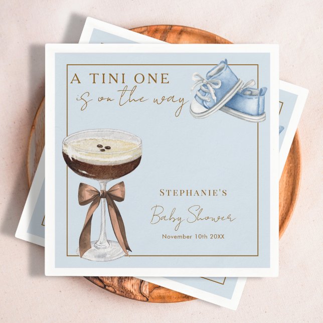 Guardanapo De Papel Chá de Bebê do Menino Tini One Blue Espresso Marti (Criador carregado)