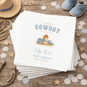 Guardanapo De Papel Chá de Bebê do Pequeno Cowboy Western