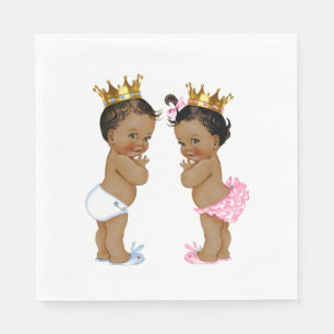 Guardanapo De Papel Chá de Bebê do Príncipe e Princesa Étnico