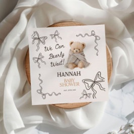 Guardanapo De Papel Chá de Bebê do Ursinho Caprichoso 