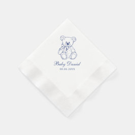 Guardanapo De Papel Chá de Bebê do Ursinho de Pelúcia Personalizado