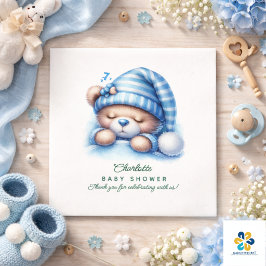 Guardanapo De Papel Chá de Bebê do Ursinho Teddy Fofo