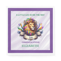 Chá de Bebê do Zodíaco Leo Lavanda e Verde