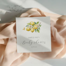 Chá de Bebê Elegante em Aquarela de Limão