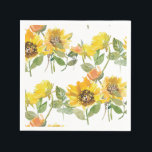 Guardanapo De Papel Chá de Bebê Elegante Flor de Girassol Amarelo Abel<br><div class="desc">Guardanapos de Chá de Bebê Elegante Flor de Girassol Amarelo Abelha - perfeito para um chá de bebê de jardim de primavera ou verão!</div>