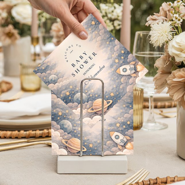 Guardanapo De Papel Chá de Bebê Estrelas no Espaço Neutro (Criador carregado)