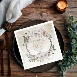 Guardanapo De Papel Chá de Bebê Floral Boho Muted Outono