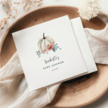 Chá de Bebê Floral de Abóbora de Outono