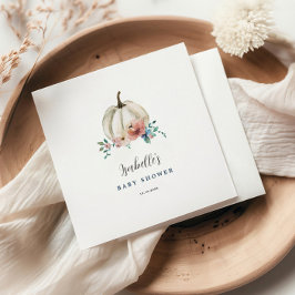 Guardanapo De Papel Chá de Bebê Floral de Abóbora de Outono