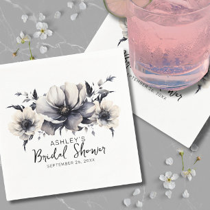 Guardanapo De Papel Chá de Bebê Floral em Aquarela Elegante