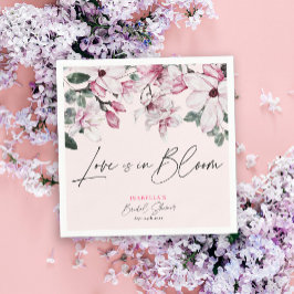Guardanapo De Papel Chá de Bebê Floral Rosa Elegante
