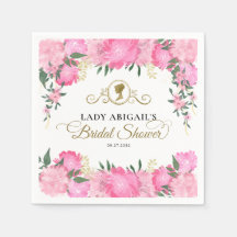 Chá de Bebê Floral Rosa Elegante Vitoriano