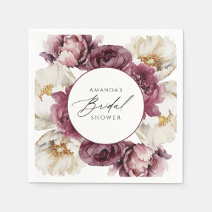 Guardanapo De Papel Chá de Bebê Floral Rústico Abundante