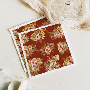 Guardanapo De Papel Chá de Bebê Floral Tropical Vintage
