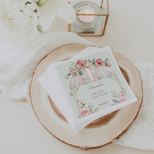 Guardanapo De Papel Chá de Bebê Floral Verde Francês (Criador carregado)