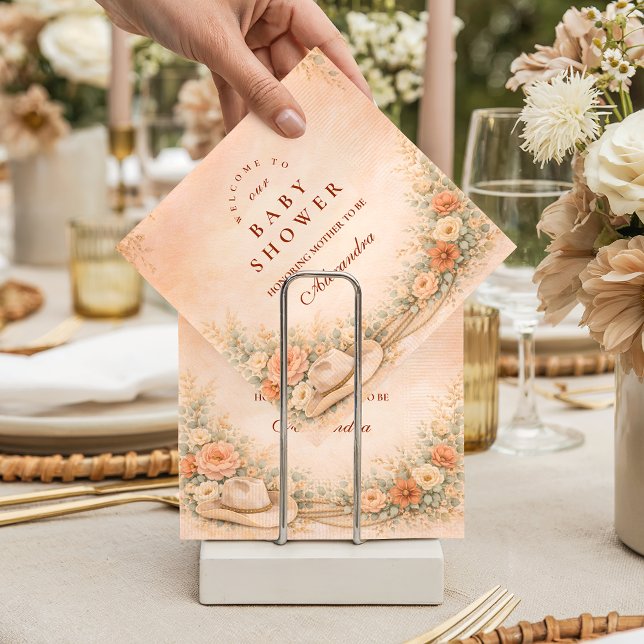 Guardanapo De Papel Chá de Bebê Floral Western (Criador carregado)