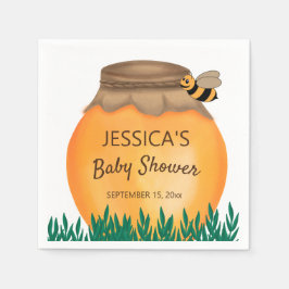 Guardanapo De Papel Chá de Bebê Honeypot Bumblebee Branco