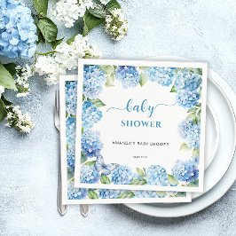 Guardanapo De Papel Chá de Bebê Hortênsia Azul