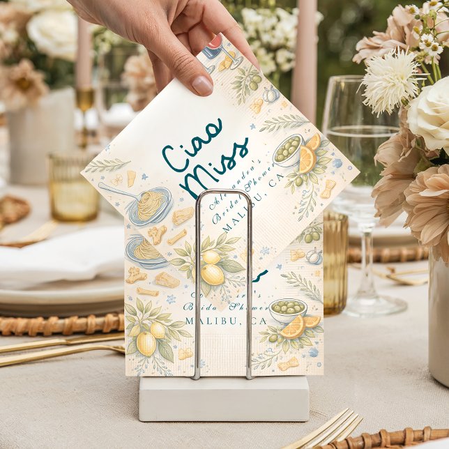 Guardanapo De Papel Chá de Bebê Italiano Ciao Miss (Criador carregado)