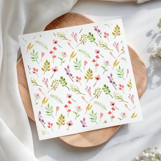 Guardanapo De Papel Chá de Bebê Jardim Floral Rústico Elegante (Criador carregado)
