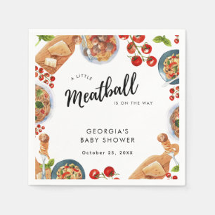 Guardanapo De Papel Chá de Bebê Little Meatball Comida Italiana