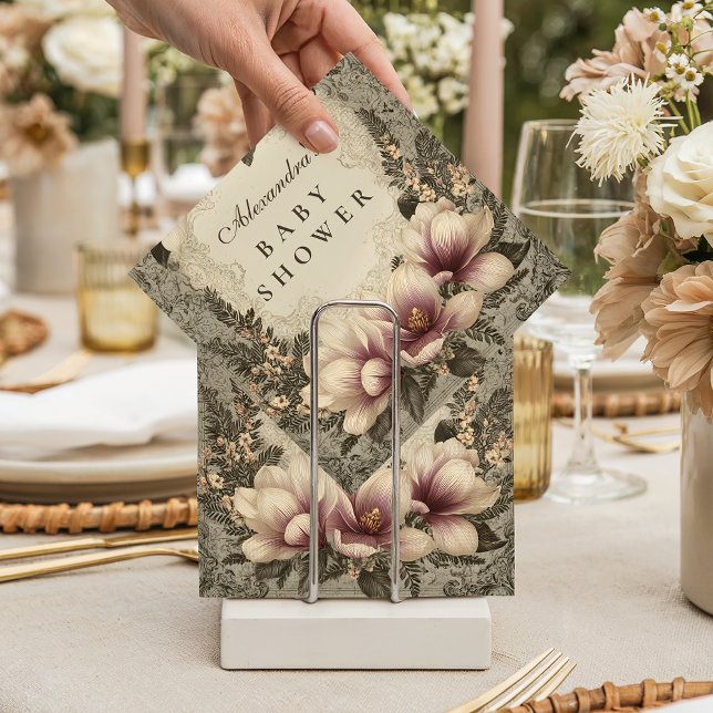 Guardanapo De Papel Chá de Bebê Magnólia Vintage (Criador carregado)