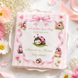 Guardanapo De Papel Chá de Bebê Menina Little Love Bug