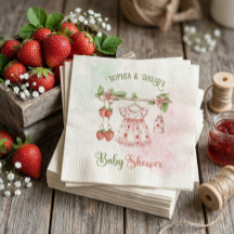 Chá de Bebê Menina Vintage Morango
