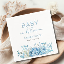 Chá de Bebê Menino Floral Azul Baby In Bloom