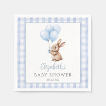 Chá de Bebê Menino Little Bunny Blue Balloons
