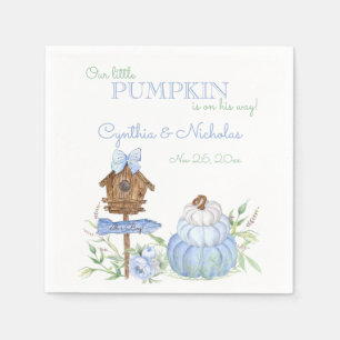 Guardanapo De Papel Chá de Bebê Menino Remendo de Abóbora Azul Pequeno