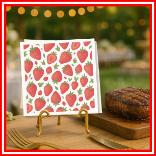Guardanapo De Papel Chá de Bebê Morango Doce Fruta