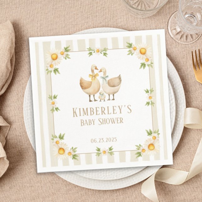 Guardanapo De Papel Chá de Bebê Neutro Silly Little Goose (Criador carregado)