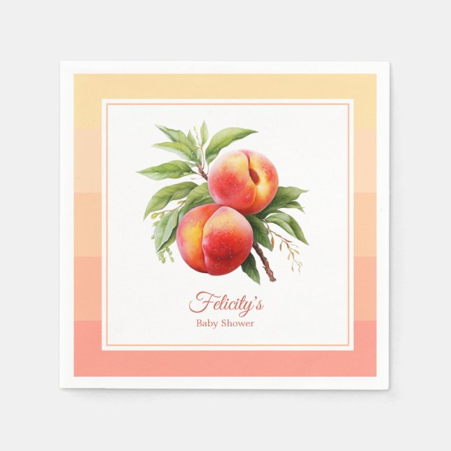 Guardanapo De Papel Chá de Bebê Peach Fuzz (Frente)