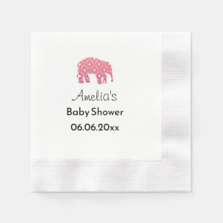 Guardanapo De Papel Chá de Bebê Personalizado Elefante Rosa Bonito
