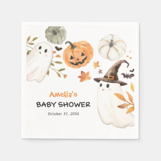 Guardanapo De Papel Chá de Bebê Personalizado Little Boo Halloween