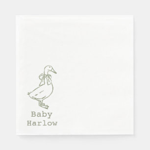 Guardanapo De Papel Chá de Bebê Personalizado Silly Goose