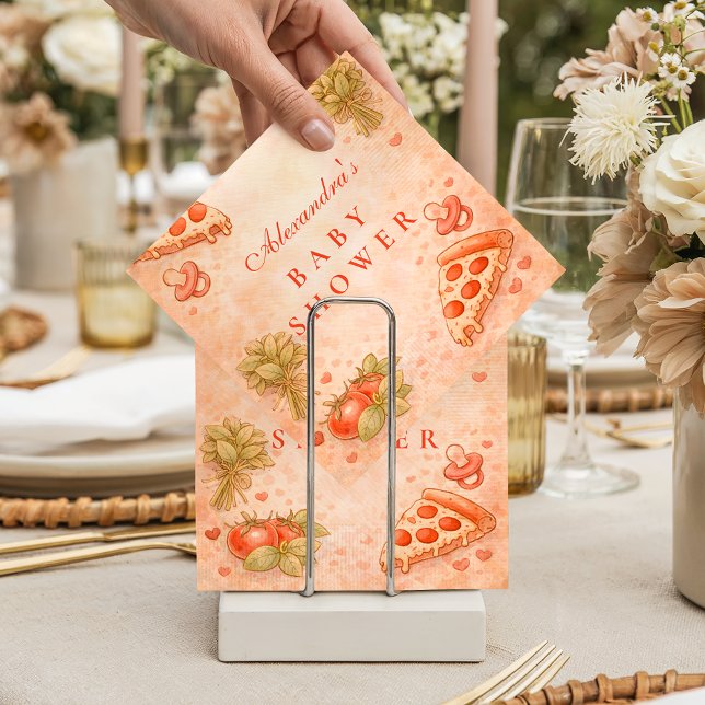 Guardanapo De Papel Chá de Bebê Pizza Doce (Criador carregado)