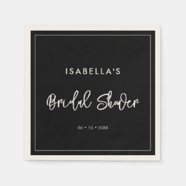 Guardanapo De Papel Chá de Bebê preto contemporâneo moderno