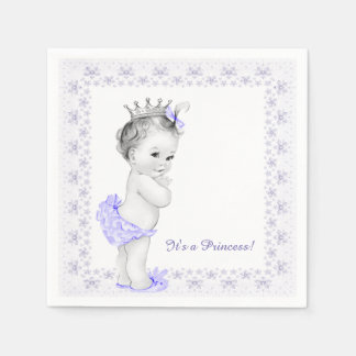 Guardanapo De Papel Chá de Bebê Princesa Roxo Lavanda
