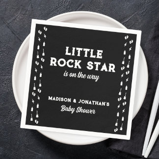 Guardanapo De Papel Chá de Bebê Rock N Roll Pequena Estrela do Rock