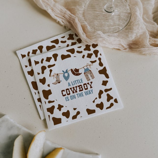 Guardanapo De Papel Chá de Bebê Rodeio Caubói Ocidental (Criador carregado)