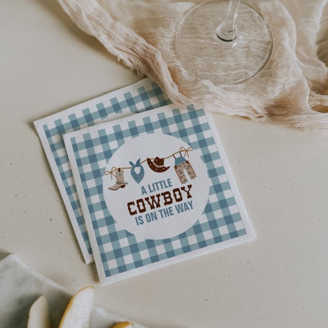 Guardanapo De Papel Chá de Bebê Rodeio Western Cowboy (Criador carregado)