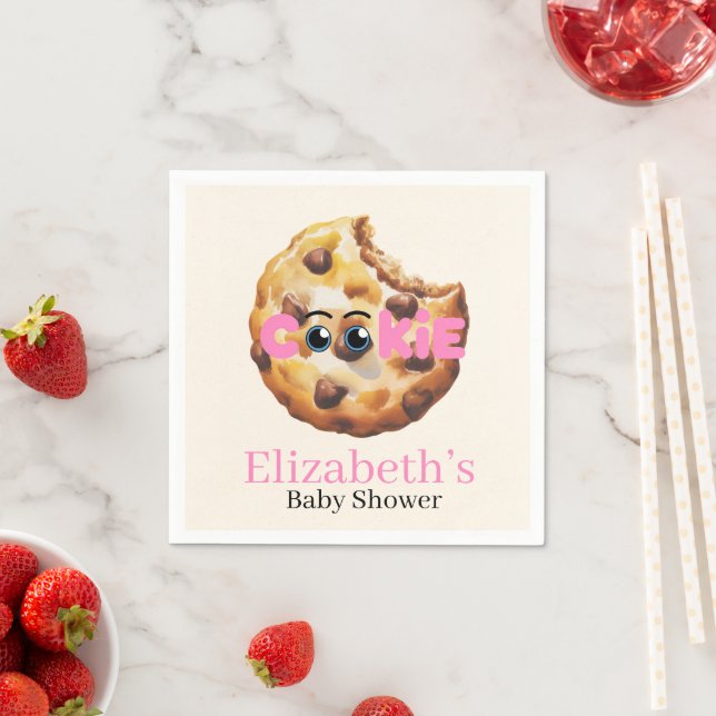 Guardanapo De Papel Chá de Bebê Rosa Doce Biscoitinho (Insitu)